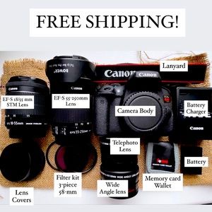 CANON EOS Rebel T6i Camera Bundle (LENS INCLUDED)